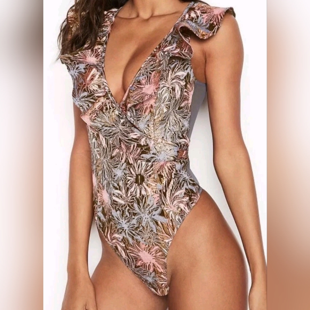 Victoria's Secret Dream Angels Shine Brocade Bodysuit Sexy Size XS